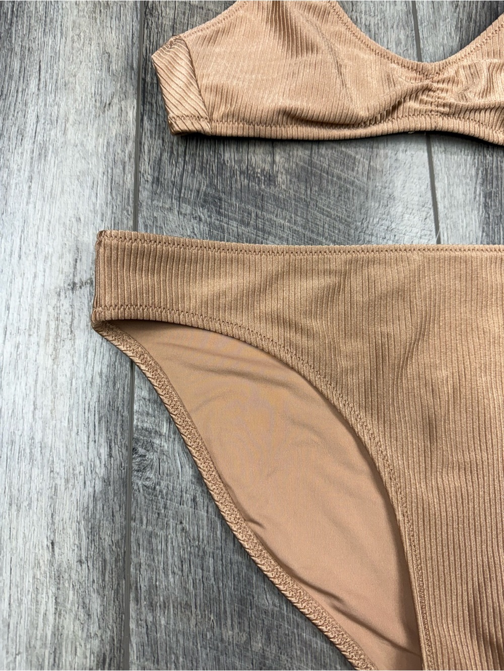 Aerie Tan Ribbed‎ Bikini Set - Picture 2 of 12
